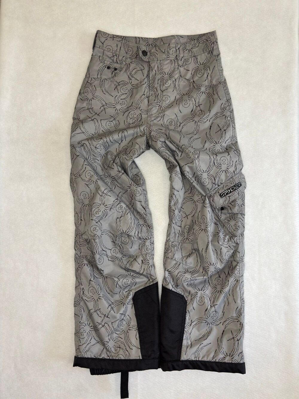 Spyder Kids 14 XT Gray Spider Print Insulated Ski Snow Pants
